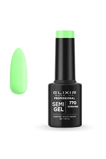 Elixir Επαγγελματικό Ημιμόνιμο Βερνίκι Νυχιών Τζελ 770 Κραυγαλιάρικο Πράσινο ...