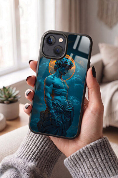 Snacase Apple iPhone 13 / 14 Uyumlu Heykel Erkek Formu Tasarımlı Parlak Premi...