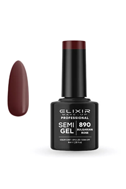Elixir Επαγγελματικό Ημι-τζελ Ημι-μόνιμο Βερνίκι Νυχιών 890 Βουλγαρικό Κόκκιν...