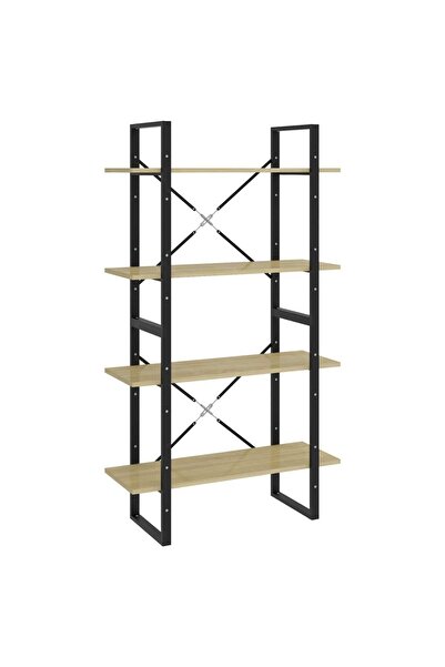 vidaxl Bibliotecă 4 rafturi stejar sonoma 80x30x140 cm lemn prelucrat