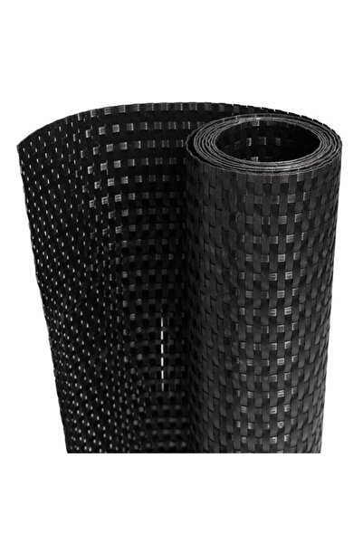 vidaxl Paravan de balcon, negru, 600 x 80 cm, poliratan