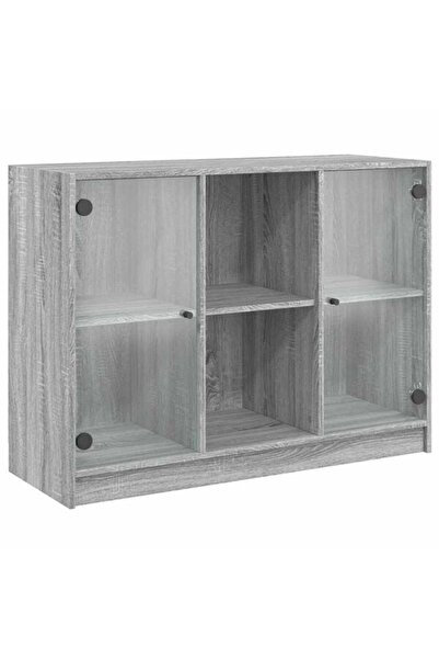 vidaxl Comodă, Gri Sonoma, 102 x 37 x 75.5 cm, lemn prelucrat