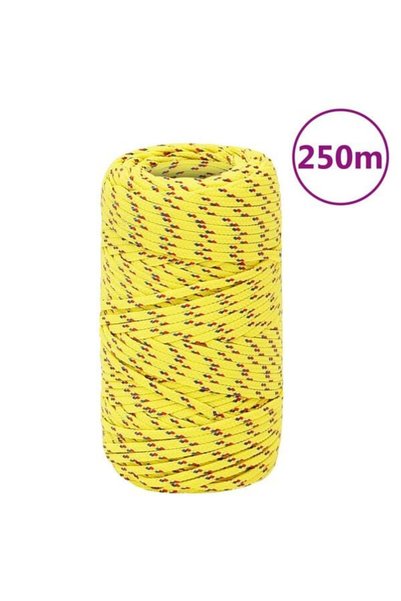 vidaxl Frânghie de barcă, galbenă, 2 mm, 250 m, polipropilenă