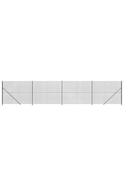 vidaxl Gard din plasă de sârmă cu bordură, antracit, 1,4 x 10 m