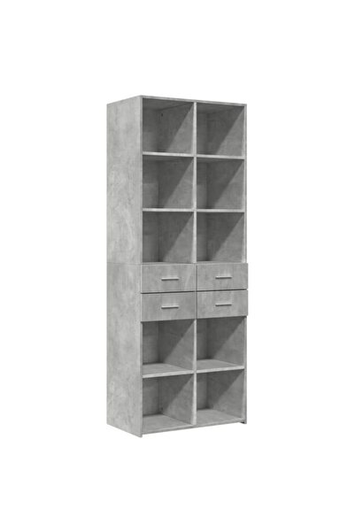vidaxl Dulap înalt, gri beton, 70 x 42.5 x 185 cm, lemn prelucrat