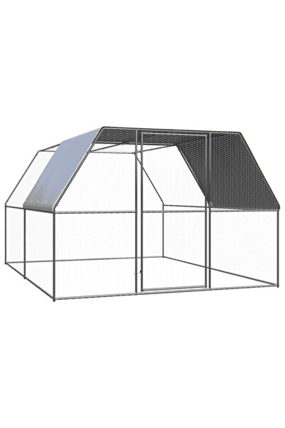 vidaxl Coteț de găini de exterior, 3 x 4 x 2 m, Oțel galvanizat