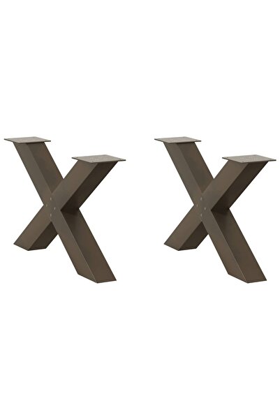 vidaxl Picioare pentru masă de cafea în formă de X, 2 buc., oțel , 70x(42-43) cm