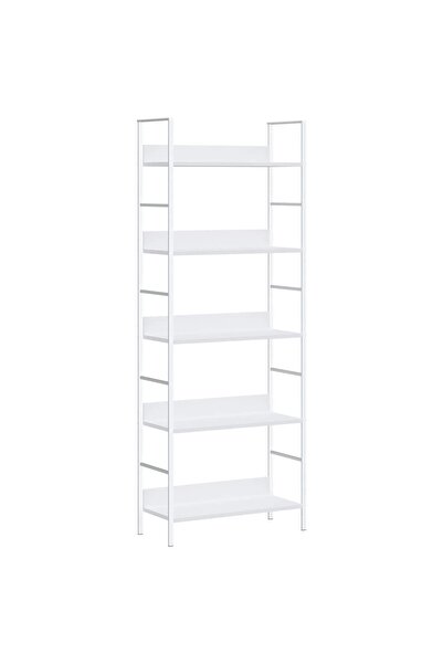 vidaxl Etajeră cărți 5 rafturi, alb, 60x27,6x158,5 cm, lemn prelucrat