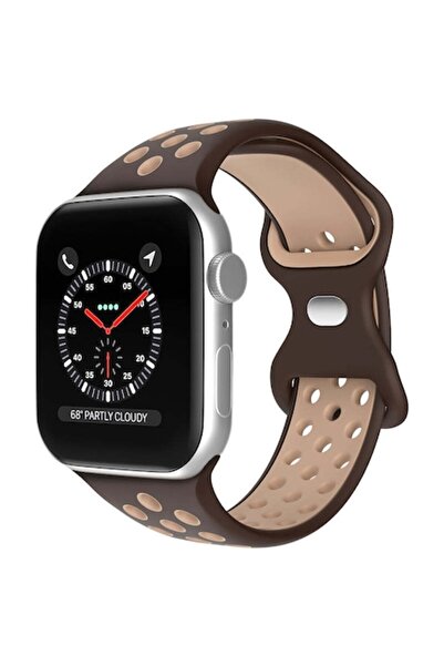 OEM Curea de silicon bicoloră pentru Apple Watch 38/40/41mm maro