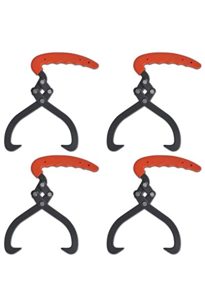 vidaxl Clește pentru bușteni cu mâner din PVC, 4 buc.