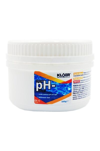 KLOER Corector pH minus pentru piscină, solid, Kloer, 500 g