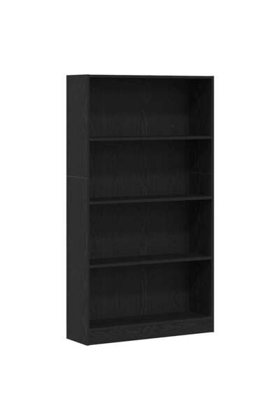 vidaxl Bibliotecă cu 4 etaje Stejar negru 80x24x143 cm Lemn prelucrat