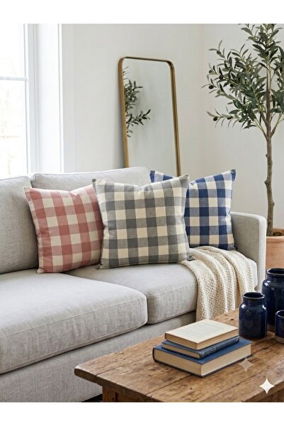 noisette Square Throw Pillow Cover 3-Piece Set / Hidden Zipper - Does Not Los...