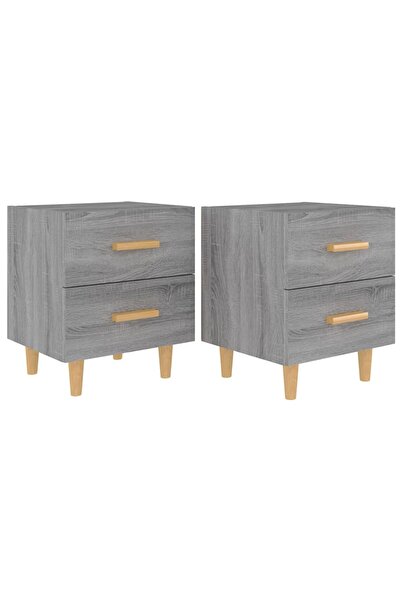 vidaxl Noptiere, 2 buc., sonoma gri, 40x35x47,5 cm