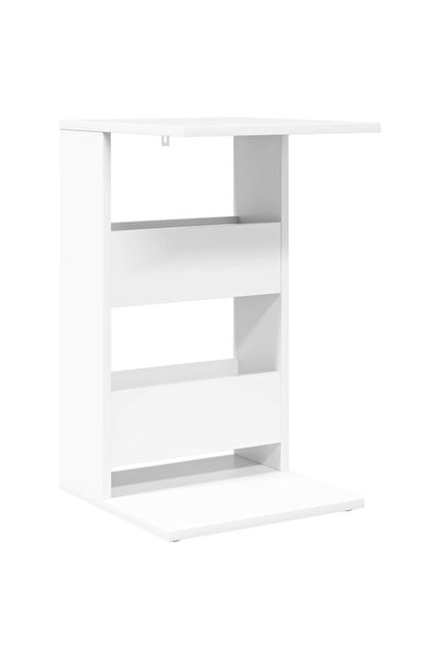 vidaxl Masă laterală Alb 40 x 35 x 60,5 cm Lemn compozit