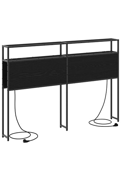 vidaxl Tăblie de depozitare cu raft Stejar negru 150 cm Lemn compozit
