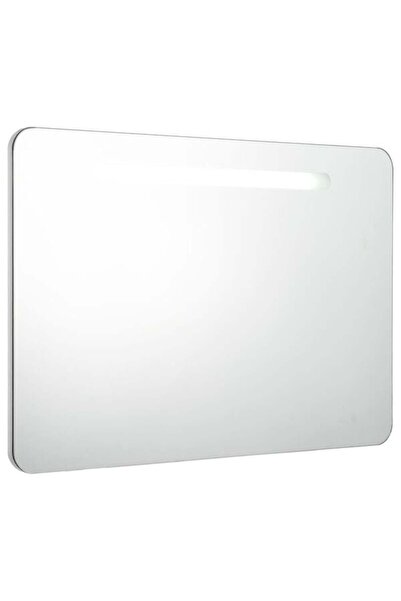 vidaxl Dulap de baie cu oglindă și LED, 80 x 9,5 x 55 cm