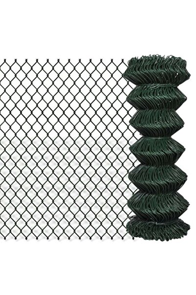 vidaxl Gard din plasă metalică, verde, 1 x 25 m, oțel