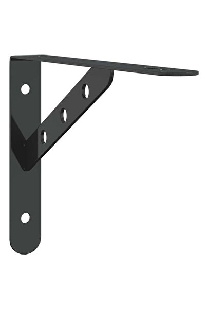 vidaxl Suporturi de raft 4 buc. 23.5 x 2.5 x 15.5 cm oțel inoxidabil negru
