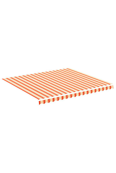 vidaxl Material de înlocuire pentru copertine, galben și portocaliu, 4 x 3,5 m