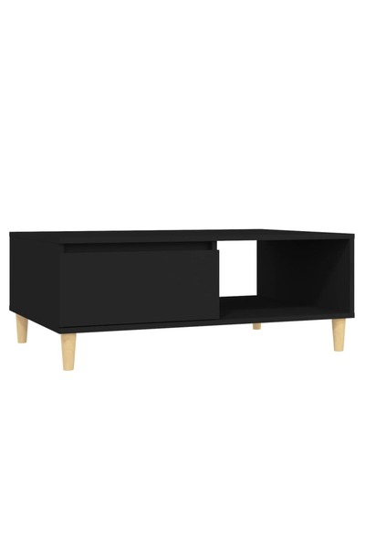 vidaxl Masă de cafea, negru, 90x60x35 cm, lemn prelucrat