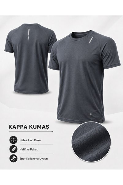 De Carte 2-Pack Sporty Quick-Drying Breathable Athletic Technical T-Shirt with Reflective Detail