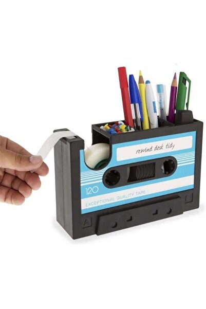 Generic Sonser Pen Holder with Cassette Tape Dispenser and Container for Offi...