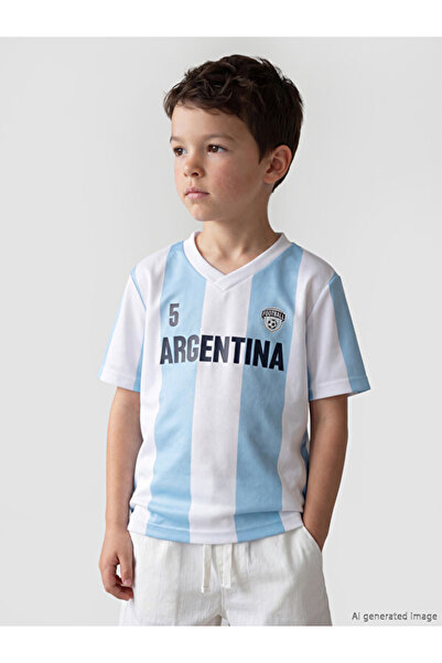 LC Waikiki تي شيرت مطبوع عليه I V Dikim Argentina للأولاد من Freezen Store