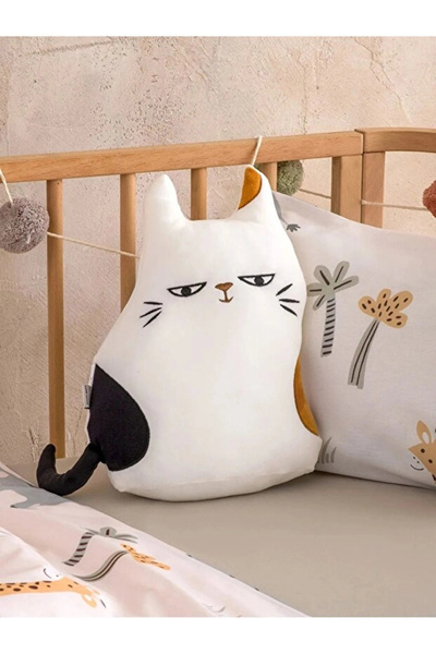 LC Waikiki Mixed Cat Figured Plush Baby Pillow 35 cm