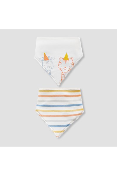 Juniors Pack of 2 Baby Bib with Assorted Print