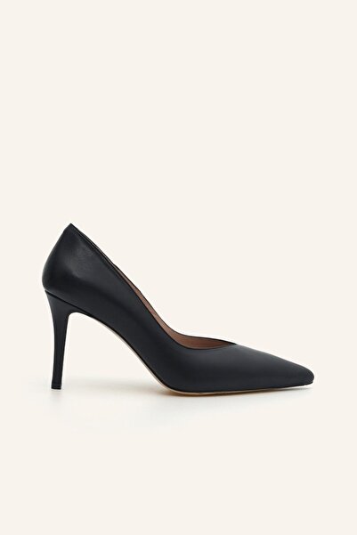 MARCATELLI Siyah Deri Stiletto