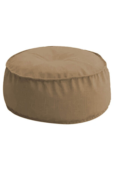In House Round Decorative Linen Bean Bag - 70x25 cm