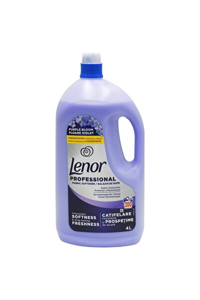 lenor Омекотител за тъкани, Ленор, 4 л Професионален Виолетови цветя, 200 изп...