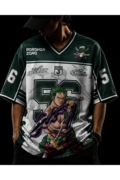 Touz Moda Anime Zoro Yeşil Forma Unisex T-shirt