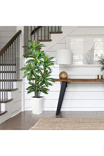 MirageBotanics 150cm Artificial Dracaena Tree Tall Fake Plant with White Pot ...