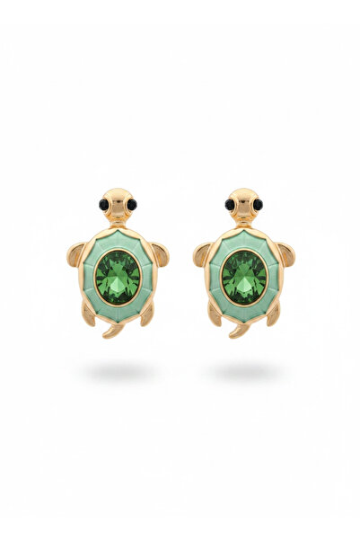 Bo Takı ve Aksesuar Kaplumbağa model 🐢taşlı küpe