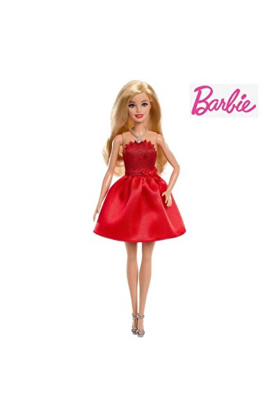 Barbie Păpușă de colecție cu rochie roșie, Jumbo