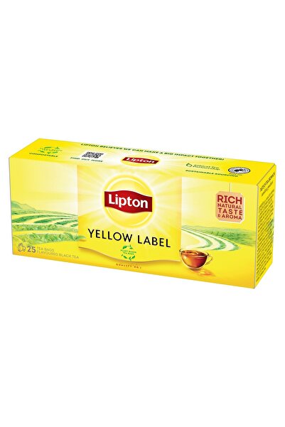 Lipton Yellow Label, ceai, negru, 25 pliculete