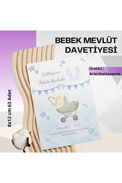arl etiket tasarım dijital baskı merkezi İsme Özel Mevlit Hatırası Hediyelik ...