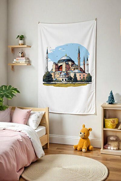 Tepeli Home غطاء جداري إسلامي، غطاء جداري جمالي - ديكور غرفة الأنمي، نسيج زخر...