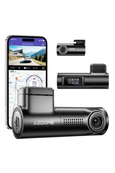 GULF GALLERY AZDOME M330 Max Dash Cam 4K Front + 2.5K Rear, Dual Camera, ADAS...