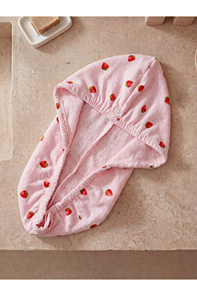 LC Waikiki Strawberry Embroidered Women's Hair Towel for Style Enthusiasts fr...