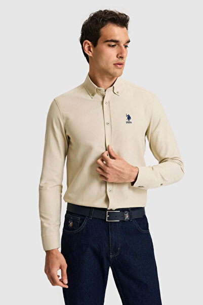 U.S. Polo Assn. Nova026Y Light Khaki Men's Shirt Pu-8957