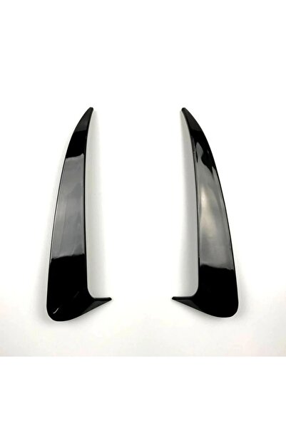 Choice Glossy Black Pair Rear Vent Trim Bumper Trim Lip Side Canards Fin Spli...