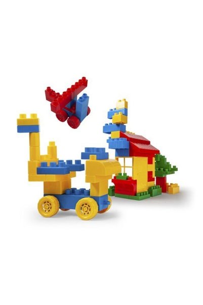 Wader Set de cuburi de construcție pentru copii, multicolor, 90 de piese