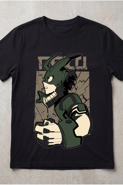 Silkensoul My Hero Academia Costumed Deku Anime Printed Standard Fit Unisex T...