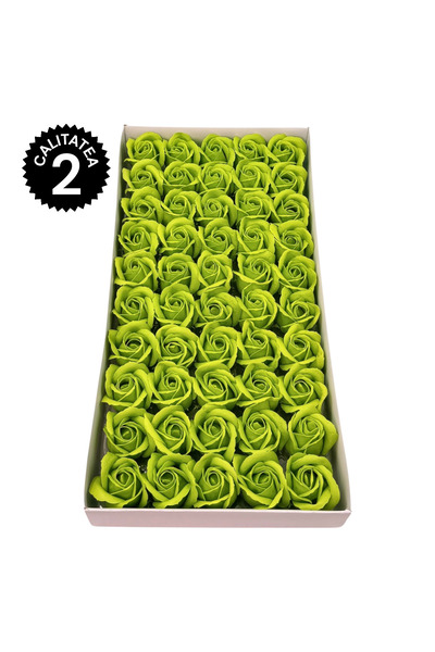AFO Set 50 Trandafiri Sapun Parfumati Calitatea II Verde Fistic