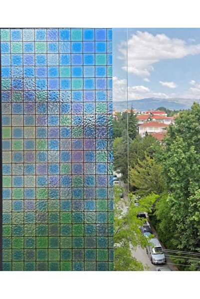 Başak Ev Tekstili Cam Filmi Kaplama Statik Folyo Buzlu Desenli Duşa Kabin Pen...