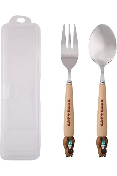 Generic CapyBara Design Kids Cutlery Set with Case - 2-Piece Stainless Steel ...