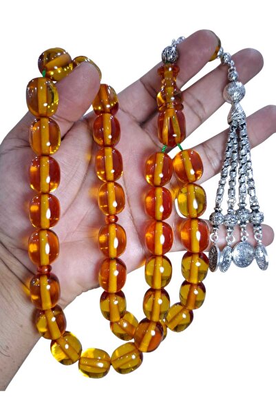 Cekke Tesbih Original Fire Amber 15*19 mm Collectible Large XXXL Prayer Beads